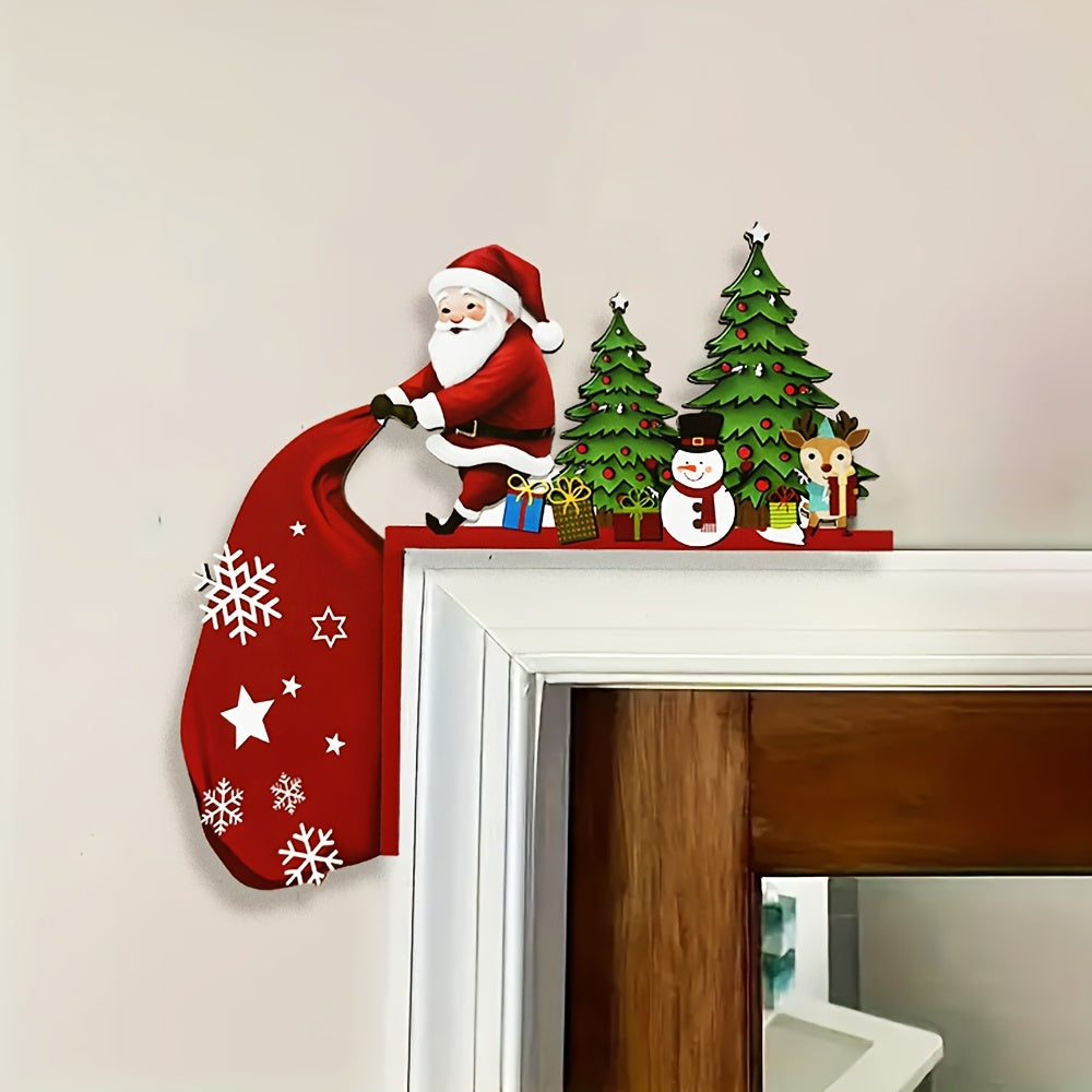 Woodland | Vintage Holz Weihnachten Tür Ecke Dekoration