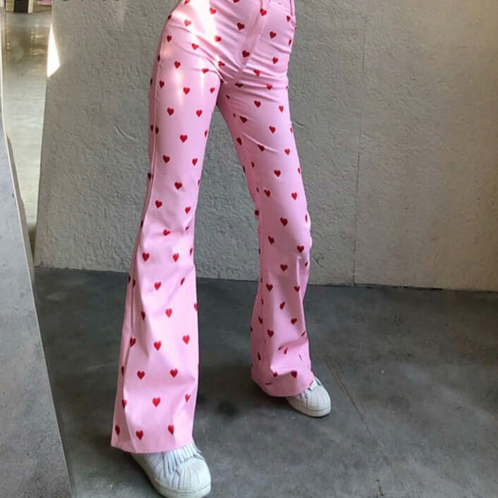 Solane - Süße Damenhose mit Herzmuster