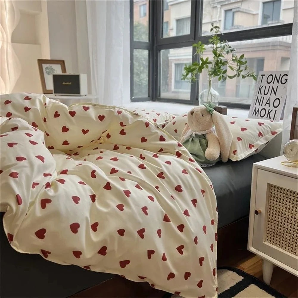 Velvet Heart - Plus herz-inspiriertes Bettbezug