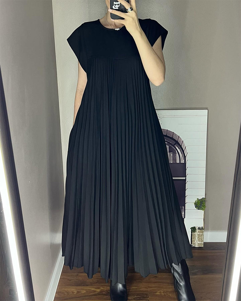 Zuriah - Plissierter ärmelloser Kleid