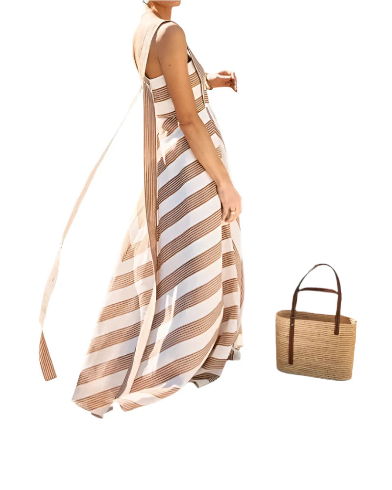 Ava - Gestreiftes Kleid mit Trägern