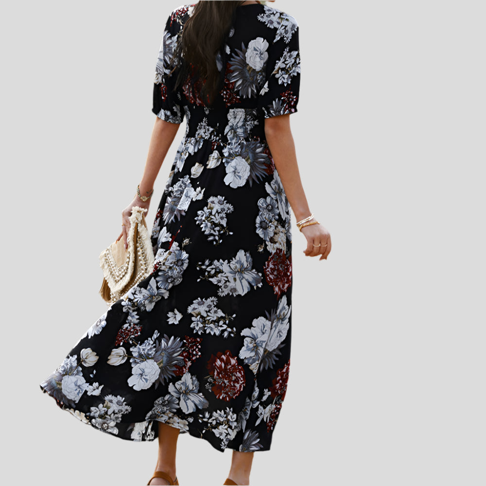Sommerkleid – Lässiger Stil mit dehnbarem Gürtel
