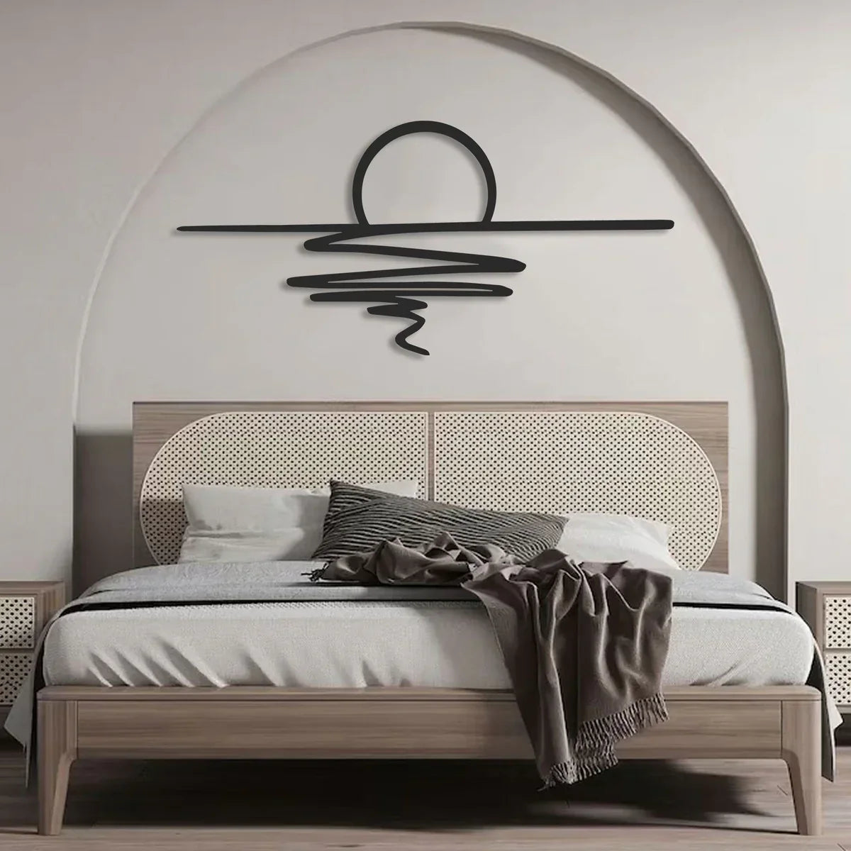 SereneSwirl - Moderne minimalistische Wandkunst für stilvolle Räume
