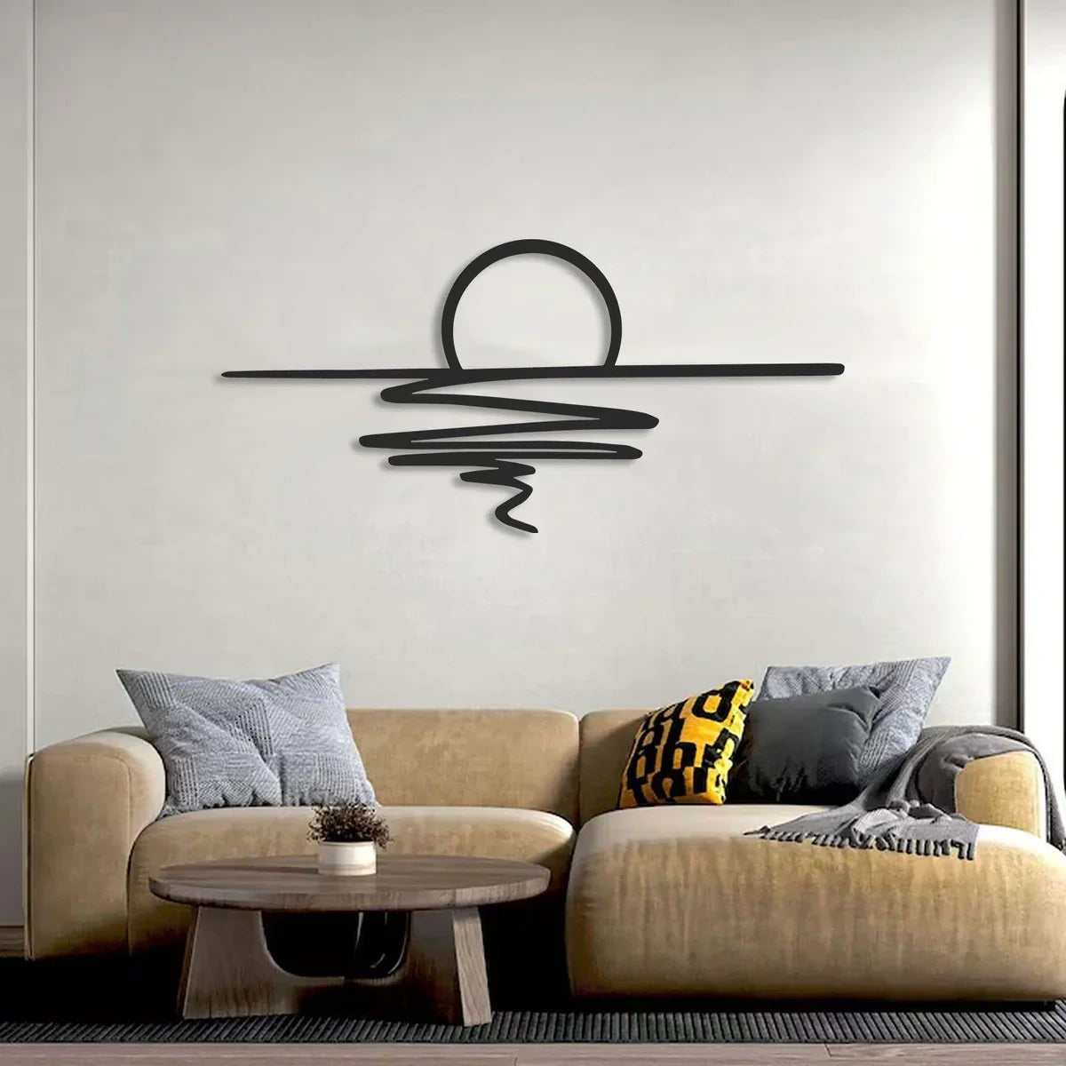 SereneSwirl - Moderne minimalistische Wandkunst für stilvolle Räume