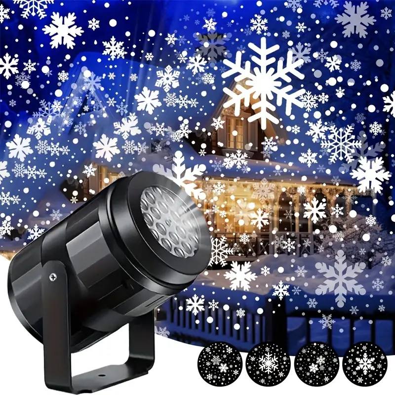 Magischer Schneeflocken Weihnachtsprojektor