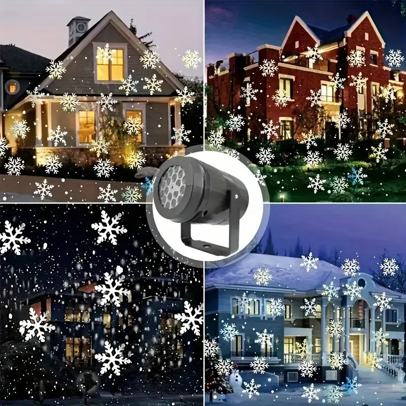 Magischer Schneeflocken Weihnachtsprojektor
