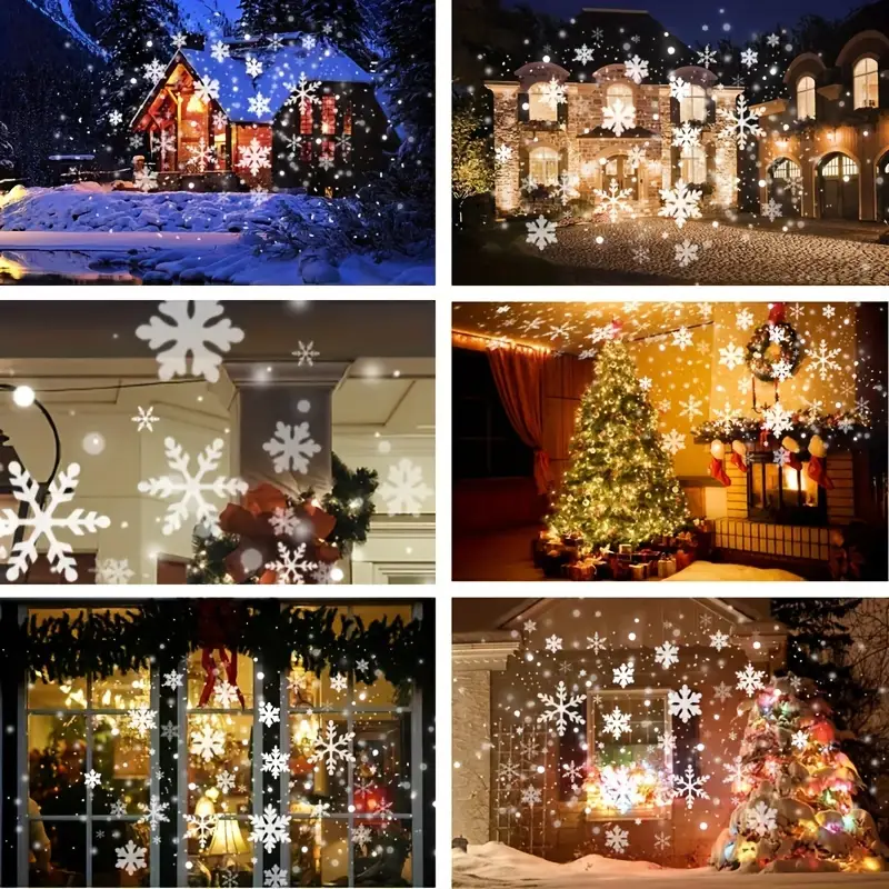 Magischer Schneeflocken Weihnachtsprojektor