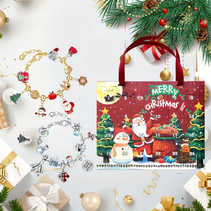 24-tägiger Adventskalender – Überraschungsgeschenkebox mit Weihnachtsdekoration