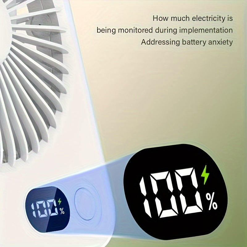 Ultradünner tragbarer USB-Ventilator | Wiederaufladbare Kühllösung für den Schreibtisch