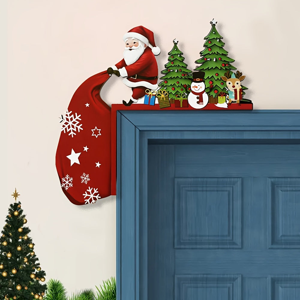 Woodland | Vintage Holz Weihnachten Tür Ecke Dekoration