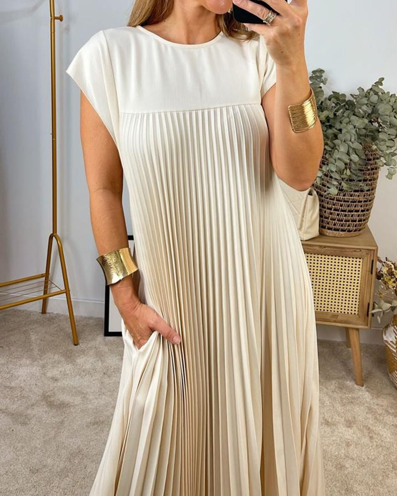 Zuriah - Plissierter ärmelloser Kleid