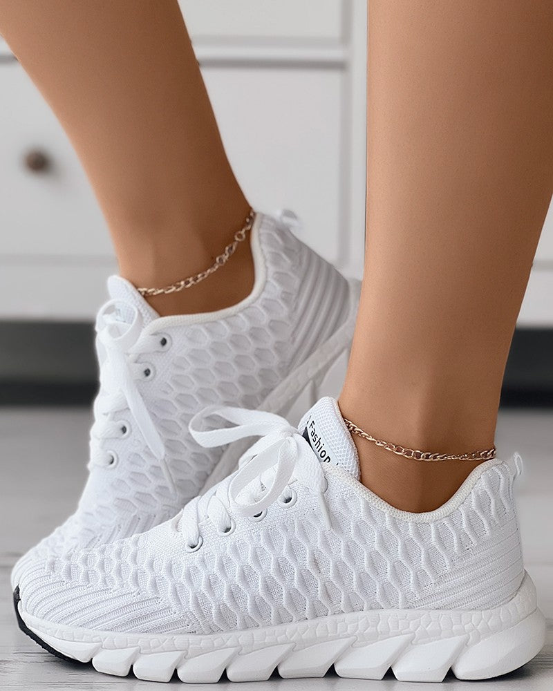 Siri - Strukturierte Bubble Lace Schuhe