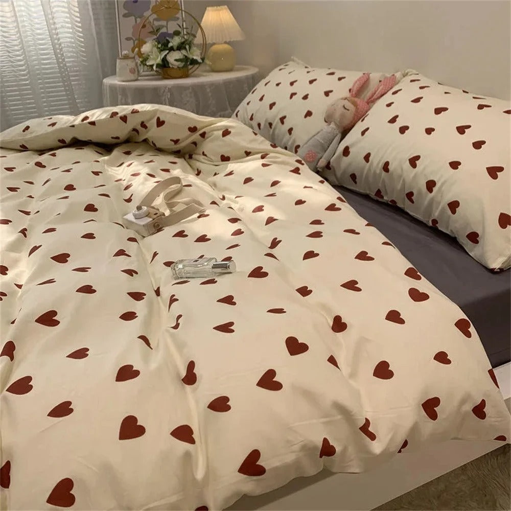 Velvet Heart - Plus herz-inspiriertes Bettbezug
