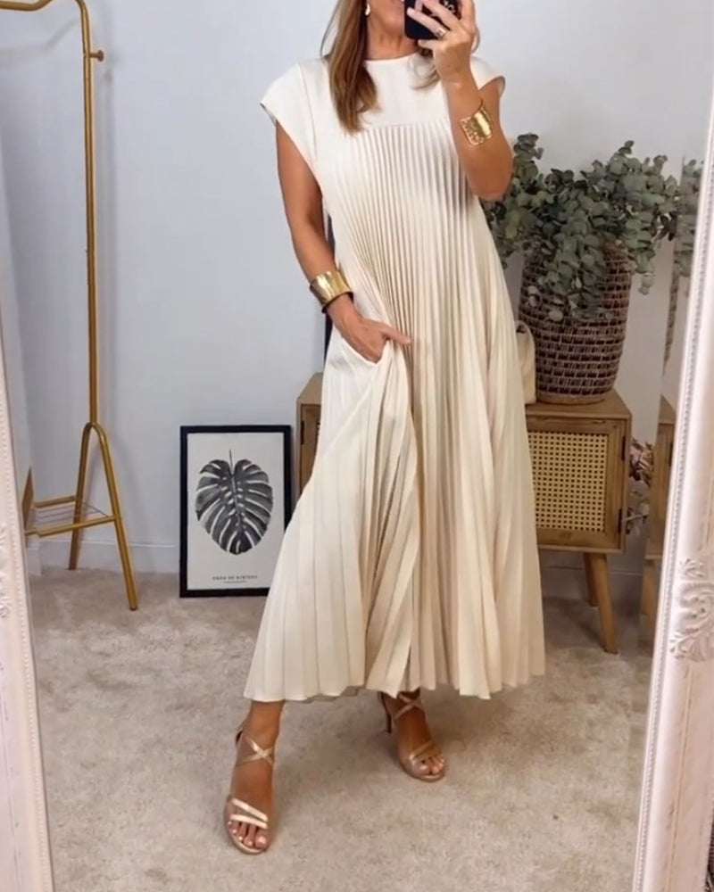 Zuriah - Plissierter ärmelloser Kleid