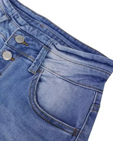 Nora - Jeans mit hoher Taille und Knopfverschluss