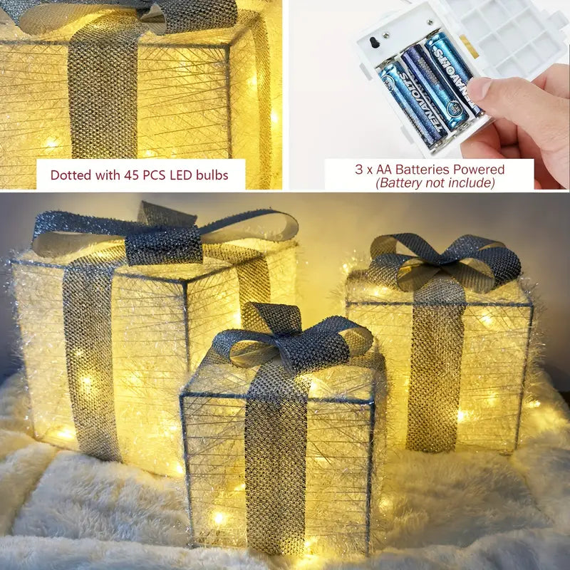 LumiGlow Weihnachtslicht-Geschenkbox-Set