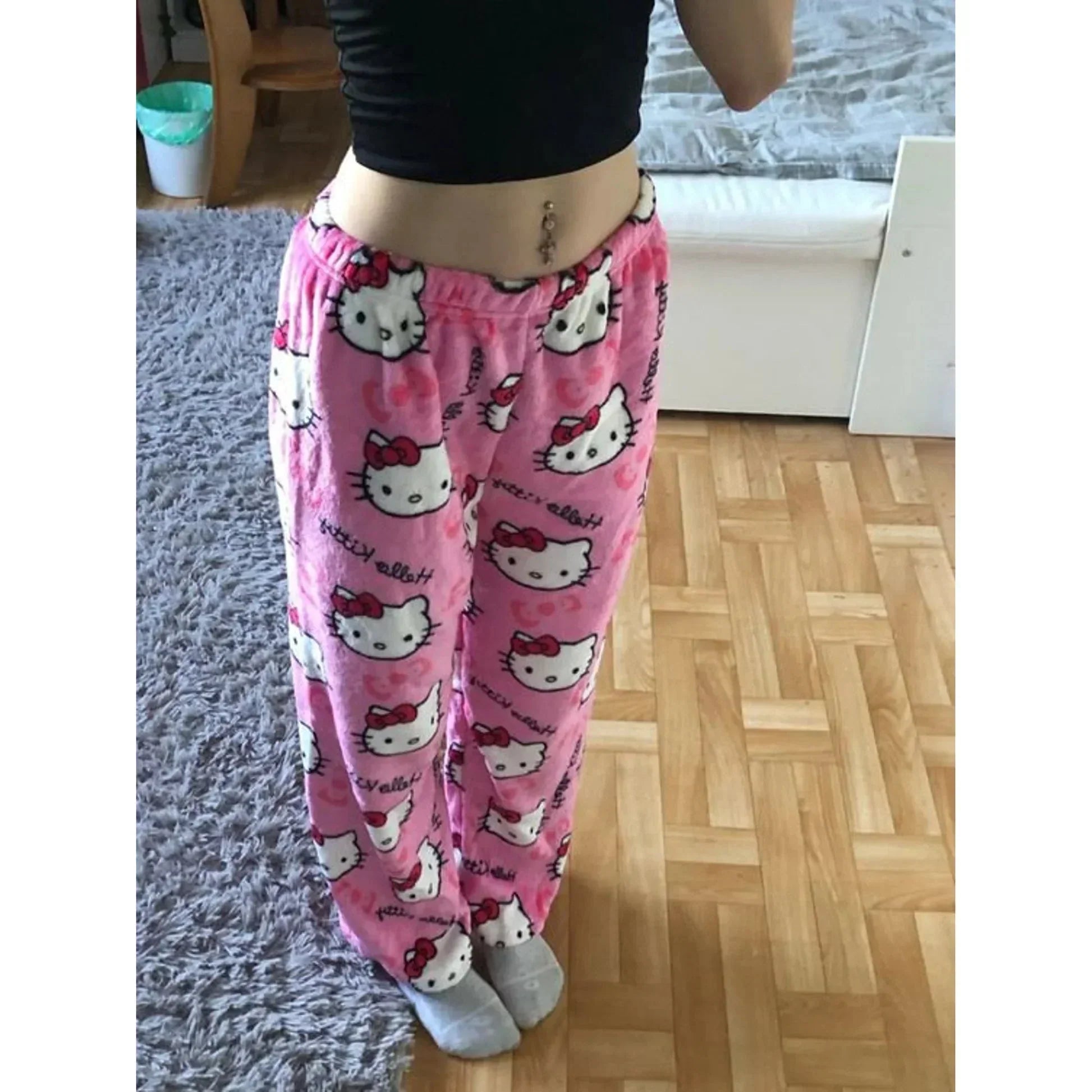 Charlotte – Bequeme Hose mit süßem Katzenmuster