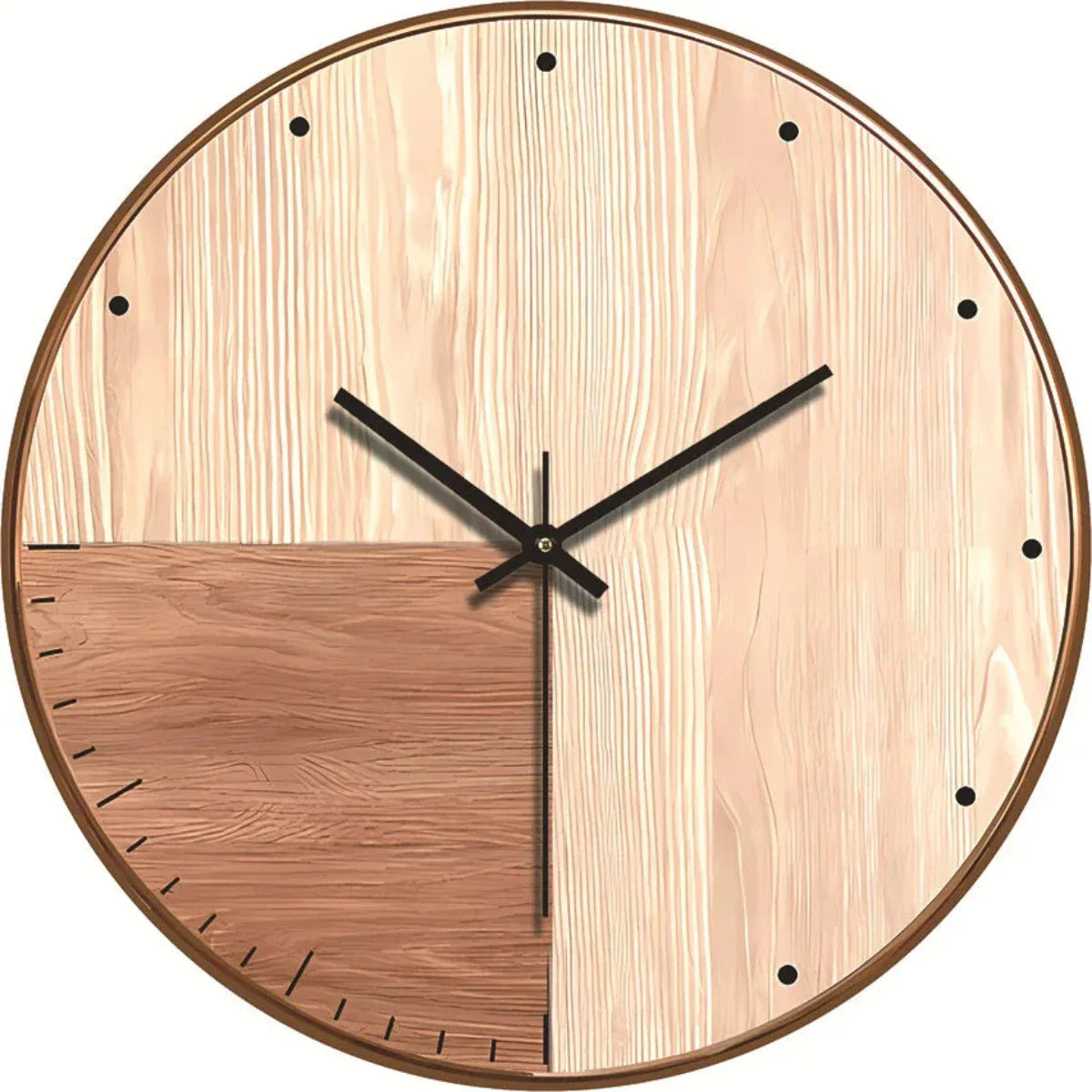 Elegante Wanduhr aus Holz