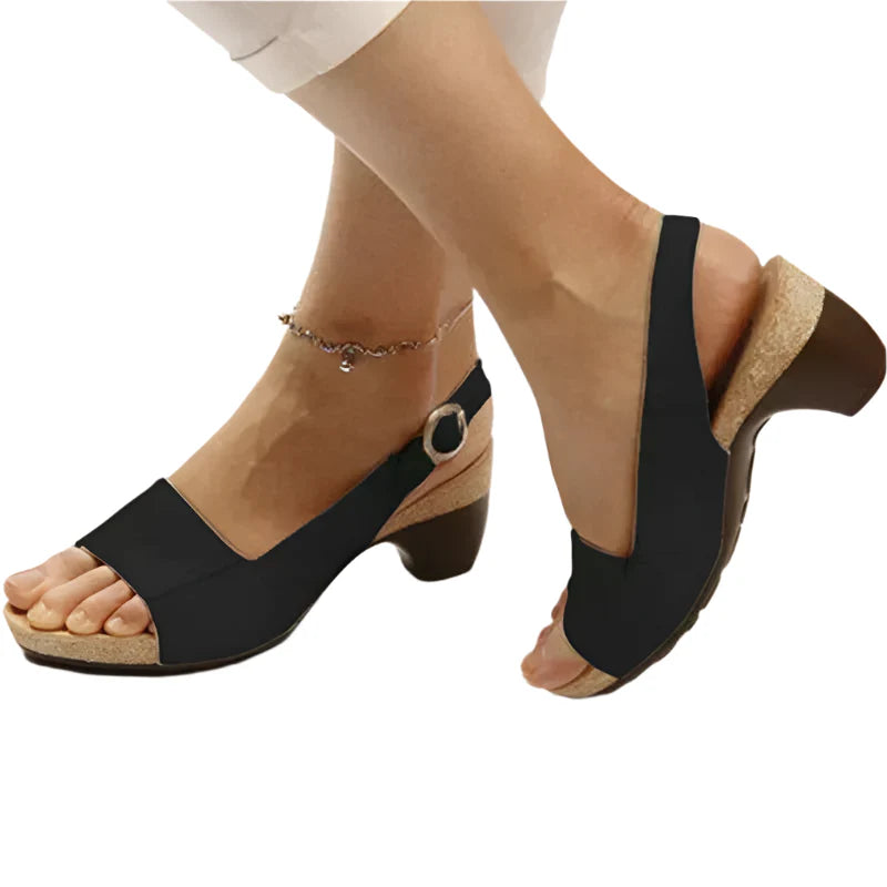 Claudia - Verstellbare Sandalen mit Schnalle im Slingback-Design