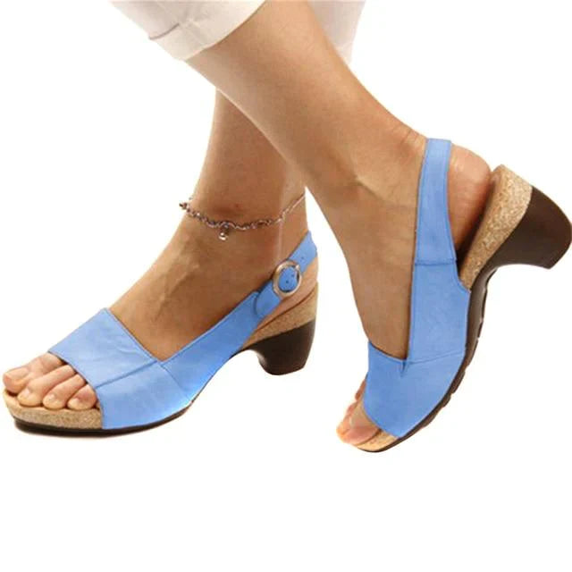 Claudia - Verstellbare Sandalen mit Schnalle im Slingback-Design