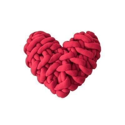 LoveTwist - Herzförmiges Strickkissen