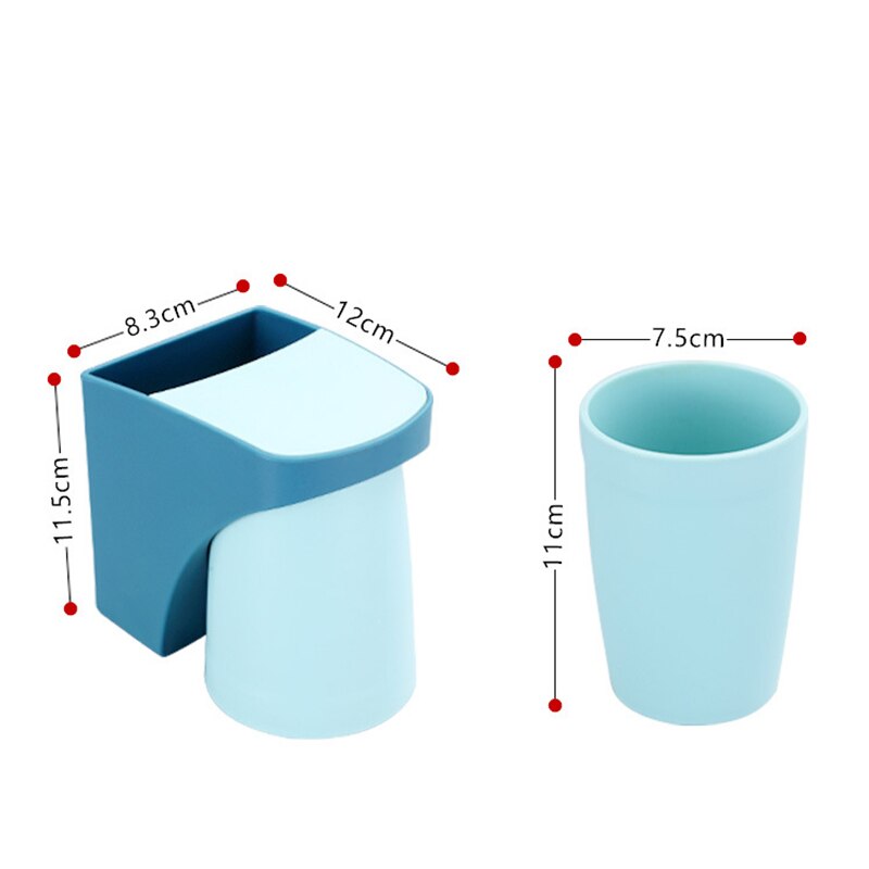 BrushEase – Wandmontierter Zahnbürsten- und Becherhalter