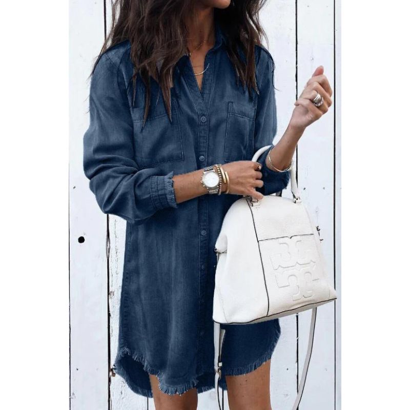 Ingrid - Trendy Jeanshemdkleid mit lässiger Passform