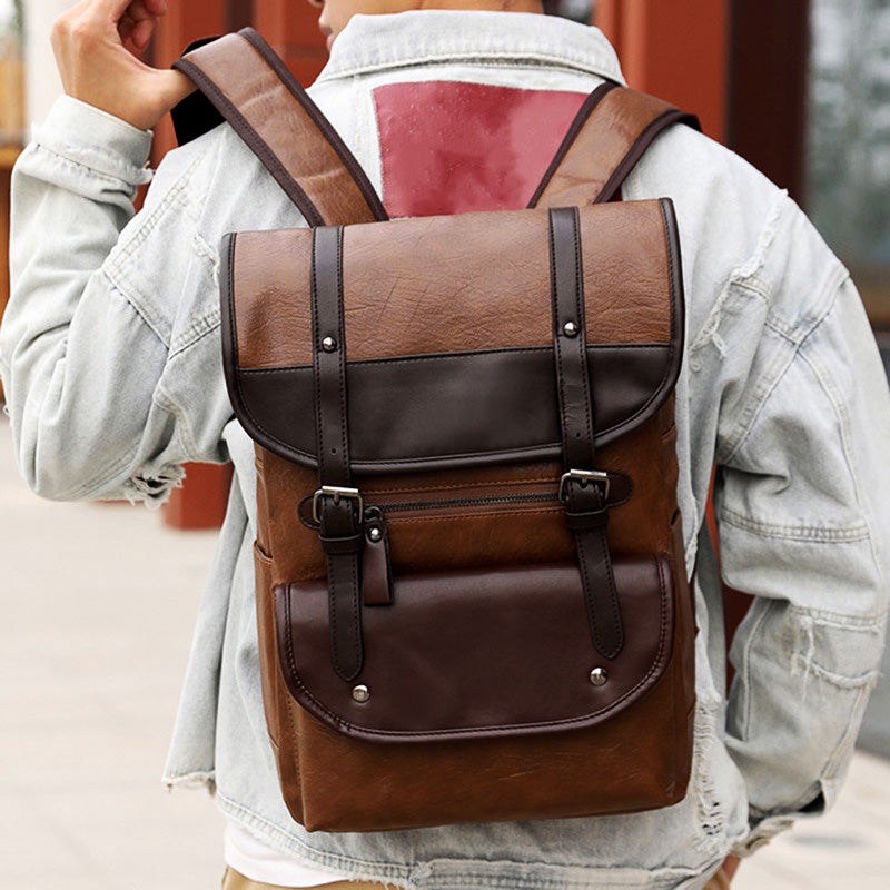 David - Vintage-Rucksack mit Schnallenverschluss