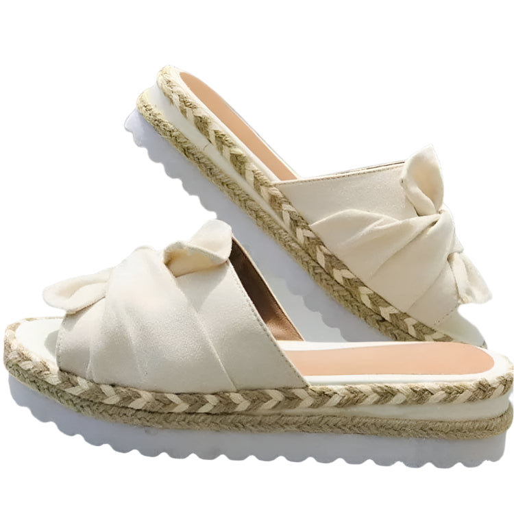 Samantha - Legere Keilsandalen mit Schleifen